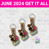 DIGITAL DOWNLOAD Mystery Dog Snap Tab Key Chain JUNE 2024 MYSTERY BUNDLE