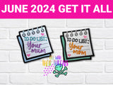 DIGITAL DOWNLOAD To Do List Patch 3 SIZES INCLUDED