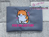 DIGITAL DOWNLOAD Winking Kitty Mature 4 SIZES INCLUDED
