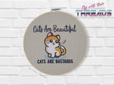 DIGITAL DOWNLOAD Cats Are Beautiful Kitty Mature 4 SIZES INCLUDED