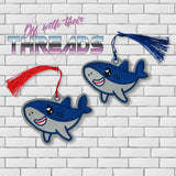 DIGITAL DOWNLOAD Shark Bookmark Ornament Gift Tag