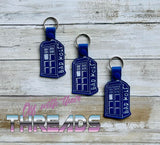 DIGITAL DOWNLOAD Phone Box Booth Bad Wolf Snap Tab Key Chain