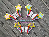 DIGITAL DOWNLOAD Applique Shooting Star Shoe Wings SATIN AND BEAN STITCH EYELET OPTIONS INCLUDED