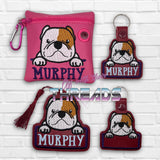 DIGITAL DOWNLOAD Peeking Bulldog Poo Back Stand Alone Snap Tab Bookmark BUNDLE Ornament Gift Tag