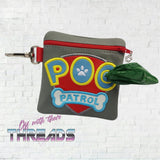 DIGITAL DOWNLOAD 5x5 Applique Poo Patrol Dog Poo Bag Zippered Bag and 4x4 Stand Alone