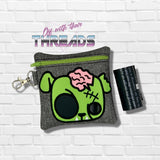 DIGITAL DOWNLOAD 5x5 Applique Zombie Dog Poo Bag Zippered Bag and 4x4 Stand Alone