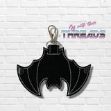 5x6 DIGITAL DOWNLOAD 3D Bat Key Holder Snap Tab Key Chain