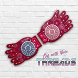 DIGITAL DOWNLOAD Applique Luna Glasses Shoe Wings SATIN AND BEAN STITCH EYELET OPTIONS INCLUDED