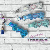 DIGITAL DOWNLOAD Peace Love Face Hugger Key Chain Snap Tab