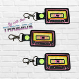 DIGITAL DOWNLOAD Cassette Tape Snap Tab Key Chain
