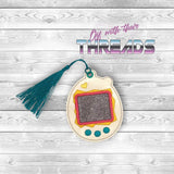 DIGITAL DOWNLOAD Applique Tamagotchi Bag Tag Bookmark Ornament