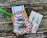 DIGITAL DOWNLOAD Applique Christmas Tree Cake Gift Card Holder Ornament Gift Tag