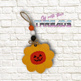 DIGITAL DOWNLOAD Pumpkin Jack O Lantern Flower Ornament Bag Tag Bookmark