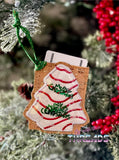 DIGITAL DOWNLOAD Applique Christmas Tree Cake Gift Card Holder Ornament Gift Tag