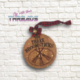 DIGITAL DOWNLOAD Three Broomsticks Bag Tag Bookmark Ornament