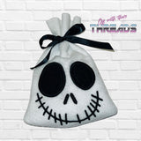 DIGITAL DOWNLOAD Applique Skeleton Treat Bag 4 SIZES INCLUDED
