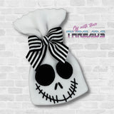 DIGITAL DOWNLOAD Applique Skeleton Treat Bag 4 SIZES INCLUDED
