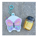 Applique Butterfly Sanitizer Holder Set | Eyelet & Snap Tab | ITH Embroidery Design | Digital Download | Keychain Holder Pattern