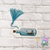 DIGITAL DOWNLOAD 3D Shaker Applique Ship In A Bottle Bookmark Bag Tag Ornament