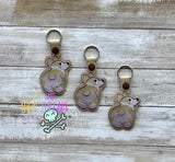 DIGITAL DOWNLOAD Corgi Floof Bottom Snap Tab Key Chain