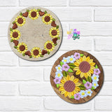 DIGITAL DOWNLOAD Sunflower Coaster 2 DESIGNS INCLUDED
