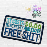 DIGITAL DOWNLOAD Petty Is Free Patch 3 SIZES INCLUDED