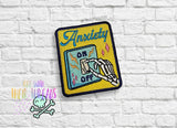 DIGITAL DOWNLOAD Anxiety Switch Patch 3 SIZES INCLUDED