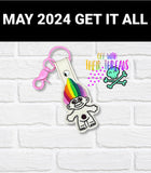 DIGITAL DOWNLOAD Rainbow Troll Snap Tab Key Chain INCLUDED MAY 2024 MYSTERY BUNDLE