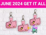 DIGITAL DOWNLOAD Flamingo Squish Face Key Chain Snap Tab