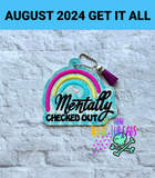 DIGITAL DOWNLOAD Mentally Checked Out Bag Tag Bookmark Ornament