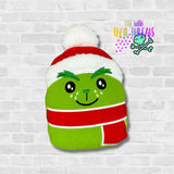DIGITAL DOWNLOAD Applique Holiday Green Grump Plush 5 SIZES INCLUDED