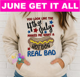 DIGITAL DOWNLOAD You Look Like The 4th Of July 3 SIZES INCLUDED APPLIQUE AND FULL FILL OPTIONS Fourth