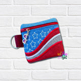 DIGITAL DOWNLOAD ITH Applique Rustic Americana Zipper Bag 5 SIZES INCLUDED