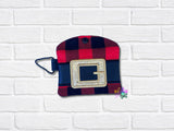 DIGITAL DOWNLOAD Applique Santa Buckle Coin Pouch