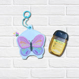 Applique Butterfly Sanitizer Holder Set | Eyelet & Snap Tab | ITH Embroidery Design | Digital Download | Keychain Holder Pattern