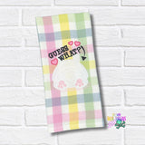 Guess What? Bunny Butt Applique Embroidery Design – 3 Sizes Included | Cute Easter Machine Embroidery File | Instant Download