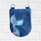 DIGITAL DOWNLOAD Applique Mermaid Tail Round Bottom Bag