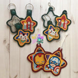 DIGITAL DOWNLOAD Applique Star Set Eyelet Snap Tab Ornament