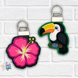 DIGITAL DOWNLOAD Applique Tropical Toucan Wristlet Essentials Set 10 DESIGNS INCLUDED