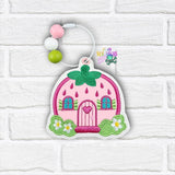 DIGITAL DOWNLOAD Applique Strawberry Shortcake Bookmark Ornament Bag Tag Bundle