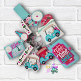 DIGITAL DOWNLOAD Applique Golf Girlie Wristlet Essentials Set 11 DESIGNS INCLUDED