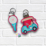DIGITAL DOWNLOAD Applique Golf Girlie Wristlet Essentials Set 11 DESIGNS INCLUDED