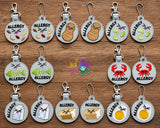 DIGITAL DOWNLOAD 4X4 Allergy Tag 8 Pack Eyelet and Snap Tab COMBO SET