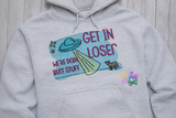 DIGITAL DOWNLOAD 6 Sizes Get In Loser Embroidery Design