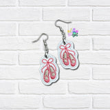 DIGITAL DOWNLOAD Mini Ballet Slipper Earrings 3 SIZES INCLUDED