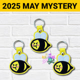 DIGITAL DOWNLOAD Grumpy Bee Snap Tab Key Chain