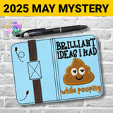 DIGITAL DOWNLOAD 5x7  Applique Brilliant Ideas Mini Composition Notebook Cover