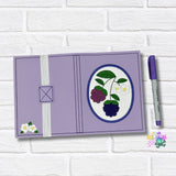 DIGITAL DOWNLOAD Applique Quilted Blackberries A6 Notebook Cover