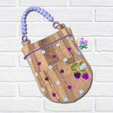 DIGITAL DOWNLOAD Quilted Blackberry Round Bottom Bag