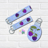 DIGITAL DOWNLOAD Blackberries Key Fob Set 3 SIZES INCLUDED